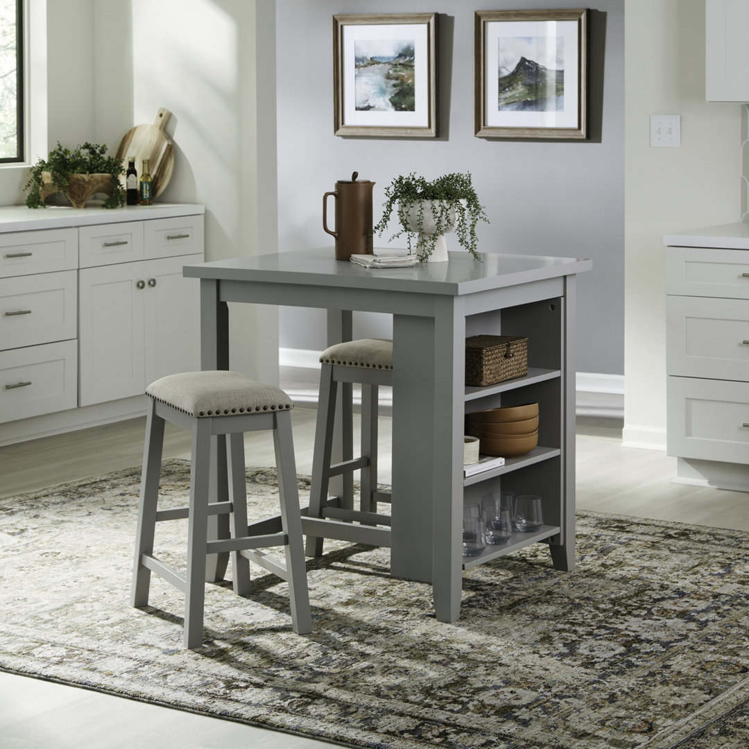 Latour Counter Height Dining Table Set w/ Upholstered Stools